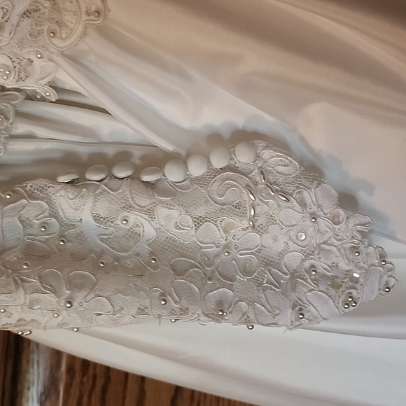 Int. Ladies Garment Workers Union Vtg. Victorian Wedding gown sold as is - Picture 5 of 10